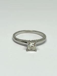 14k WG princess cut Diamond Ring