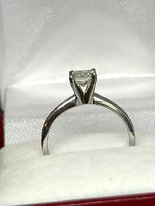 14k WG princess cut Diamond Ring - Photo 5