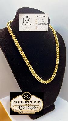 10K  yellow Gold Franco  Chain  # R 50 - Photo 2