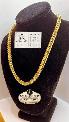 10K  yellow Gold Franco  Chain  # R 50 - Photo 3