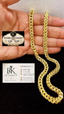 10K  yellow Gold Franco  Chain  # R 50 - Photo 4