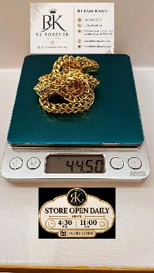 10K  yellow Gold Franco  Chain  # R 50 - Photo 5