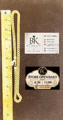 10K  yellow Gold Franco  Chain  # R 50 - Photo 6