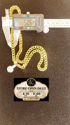 10K  yellow Gold Franco  Chain  # R 50 - Photo 7