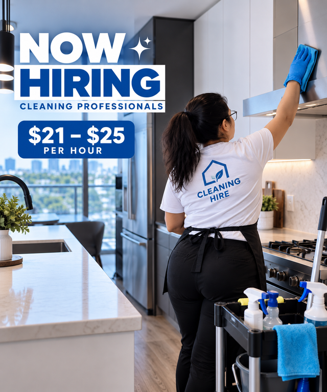 Cleaners Wanted - $21-25/hr - Mornings/ Afternoons - GTA