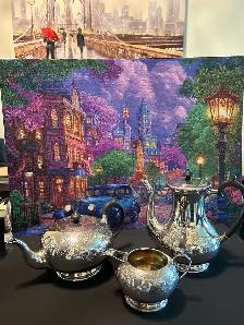 The Portland Primrose Plate Silver Tea Set - Photo 2