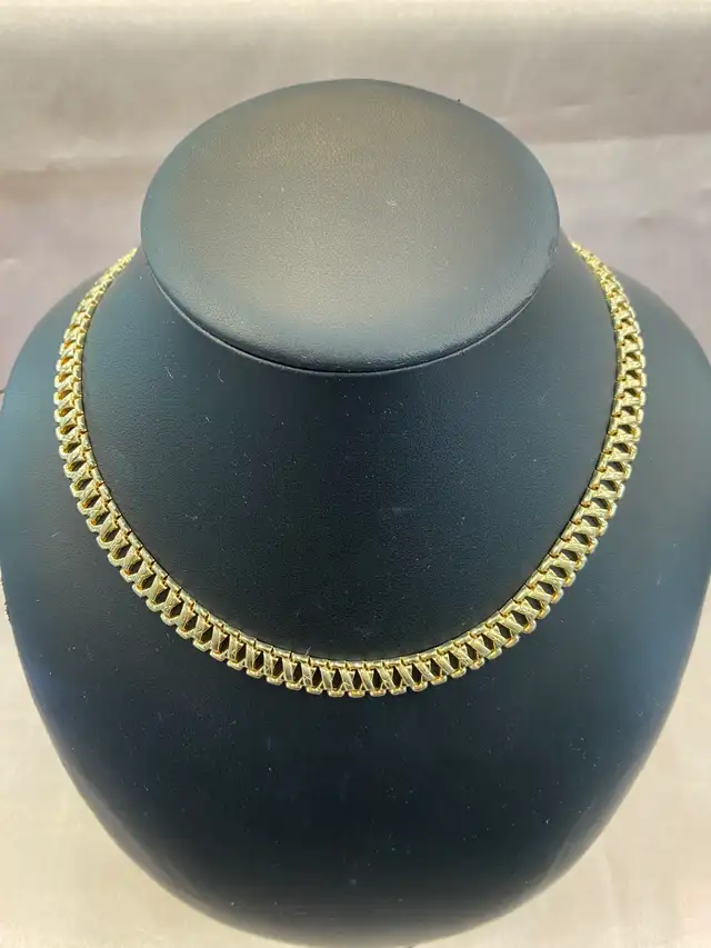 10K Gold Weave Chain with Diamond Cut