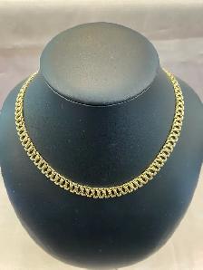 10K Gold Weave Chain with Diamond Cut