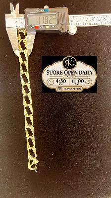 10K  yellow Gold Bracelet  # R 51 - Photo 6