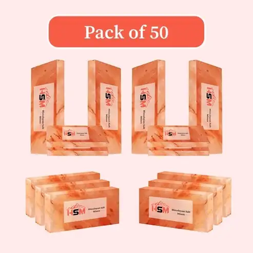 Himalayan Pink Salt Tiles Pack of 50