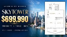 SkyTower Toronto Waterfront | 740 Sq Ft 1 Bed Den | $699,990