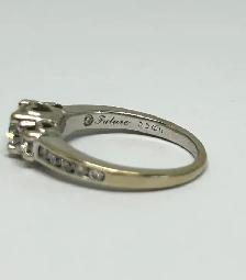 14k Vintage Three-Stone Diamond Engagement Ring - Photo 4