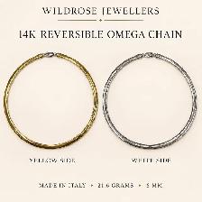 14k Made In Italy Reversible Beautiful 6mm Chain 21.6 grams - Photo 2