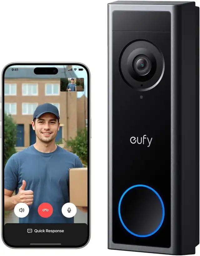 Anker eufy Video Doorbell C30, Battery Powered, 2K FHD, 16:9