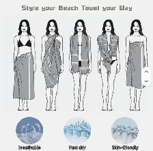 Brand New 100% Cotton Turkish Towel 100x180cm Special $39 - Photo 5