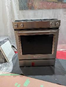 KitchenAid 30' Dual Fuel Slide-In Range with Downdraft