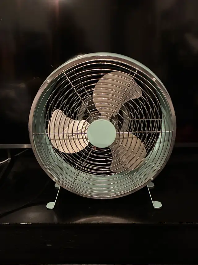 Vintage teal fan