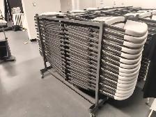 Studio Sale - Folding Chairs with Rolling Rack and Tables