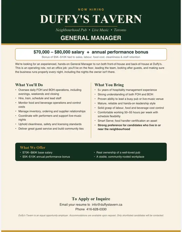 Manager Wanted
