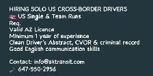 HIRING US SOLO DRIVERS