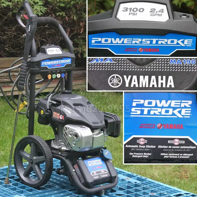Laveuse à pression Yamaha 3100 PSI tuyau fusil buses COMME NEUVE