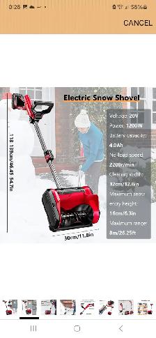 brand new !Cordless Snow Shovel,20 volt - Photo 3
