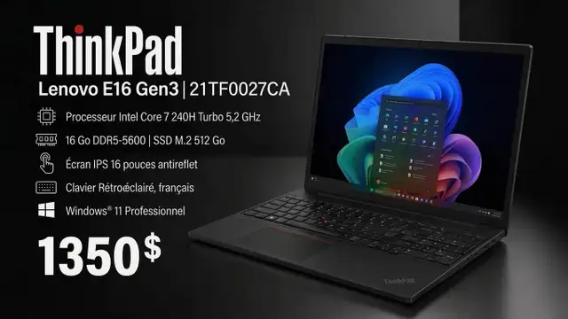 Ordinateur portable Lenovo Thinkpad NEUF boîte scellées