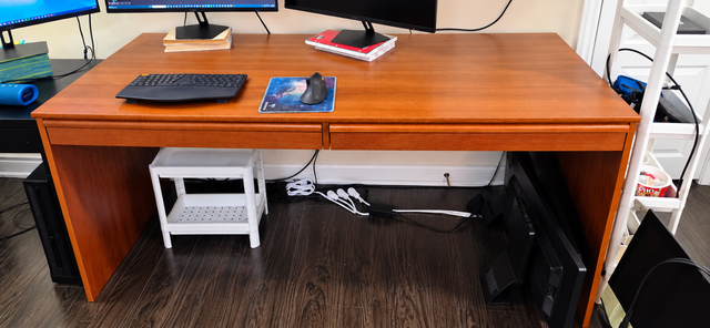 IKEA Large Cherry Wood Office Desk with 2 Drawers – $50 Moving
