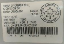 2014 Honda Civic LX 183KM CERTIFIED-WARRANTY - Photo 19