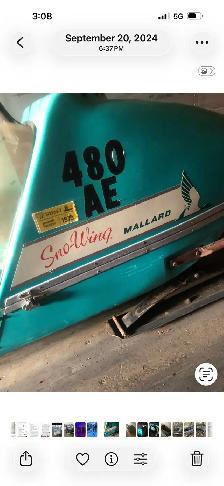 Vintage Antique 1969 Mallard Snowmobile - Photo 2