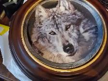 Absolutely stunning, beautiful collector framed wolf plates - Photo 3