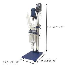 1L lab Jacketed Glass Reactor Vessel Double-Layer 220637 - Photo 10