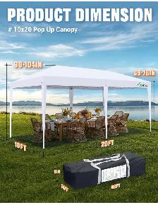 new  10x20 white party tent asking 200$ asap 514-754-6397 - Photo 3