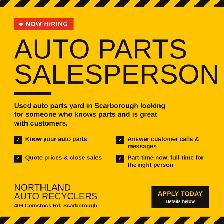 Auto Parts Salesperson — Used Parts Yard (Scarborough)