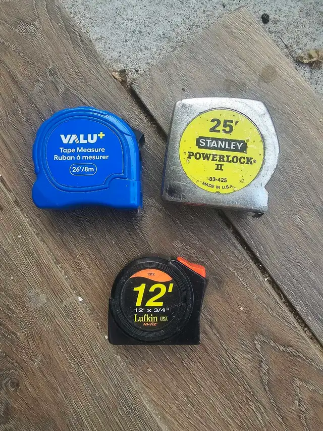Stanley, Lufkin and Valu  Tape Measures
