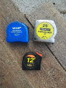 Stanley, Lufkin and Valu  Tape Measures