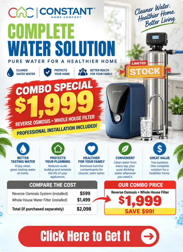 COMPLETE HOME WATER SOLUTION — $1,999 INSTALLED