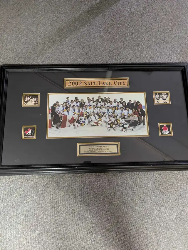 2002 Salt Lake City Olympic Hockey Team Framed Photo