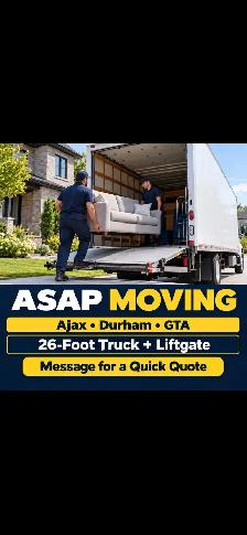 Movers Available ASAP | Ajax, Durham Region & GTA Moving/Movers