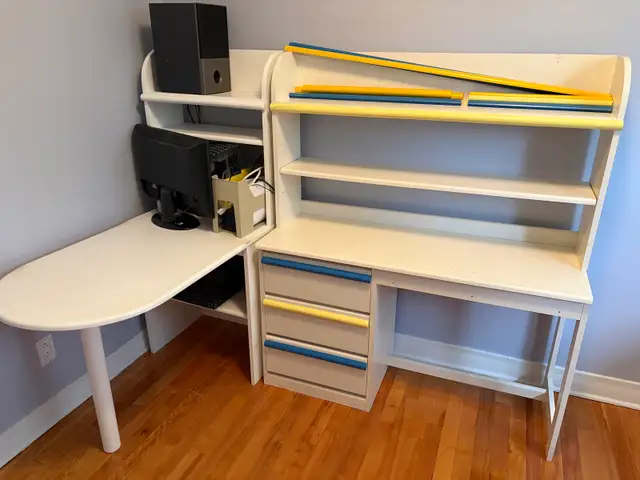 Bureau, bibliothèque, table de travail, étagères (Baronet)