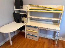 Bureau, bibliothèque, table de travail, étagères (Baronet)