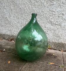 green glass bottle