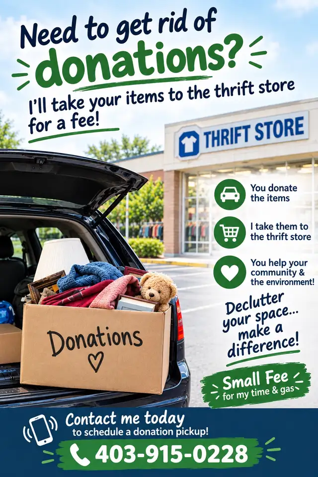 donation pick up and drop off