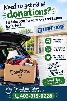 donation pick up and drop off