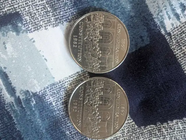 1982 Canada Constitution Silver Dollar Pair