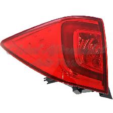 Honda Pilot 2016-2018 Tail Lamp Left Without Smoked Lens For