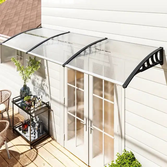 Awning Door Canopy, 120' x 40', Polycarbonate Front Door Outdoor