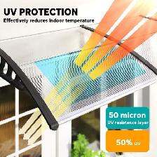 Awning Door Canopy, 120' x 40', Polycarbonate Front Door Outdoor - Photo 4