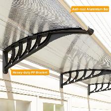 Awning Door Canopy, 120' x 40', Polycarbonate Front Door Outdoor - Photo 9