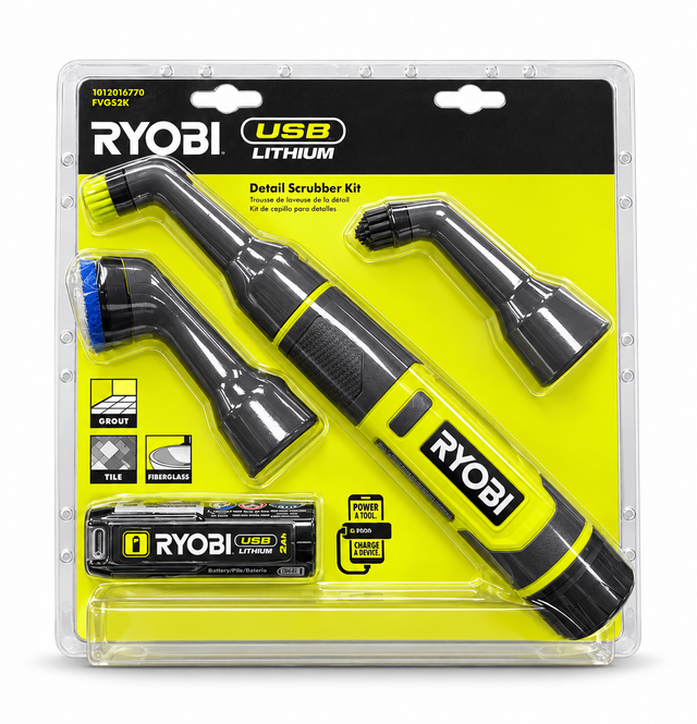 RYOBI USB Lithium Detail Scrubber Kit FVGS2K $49.99